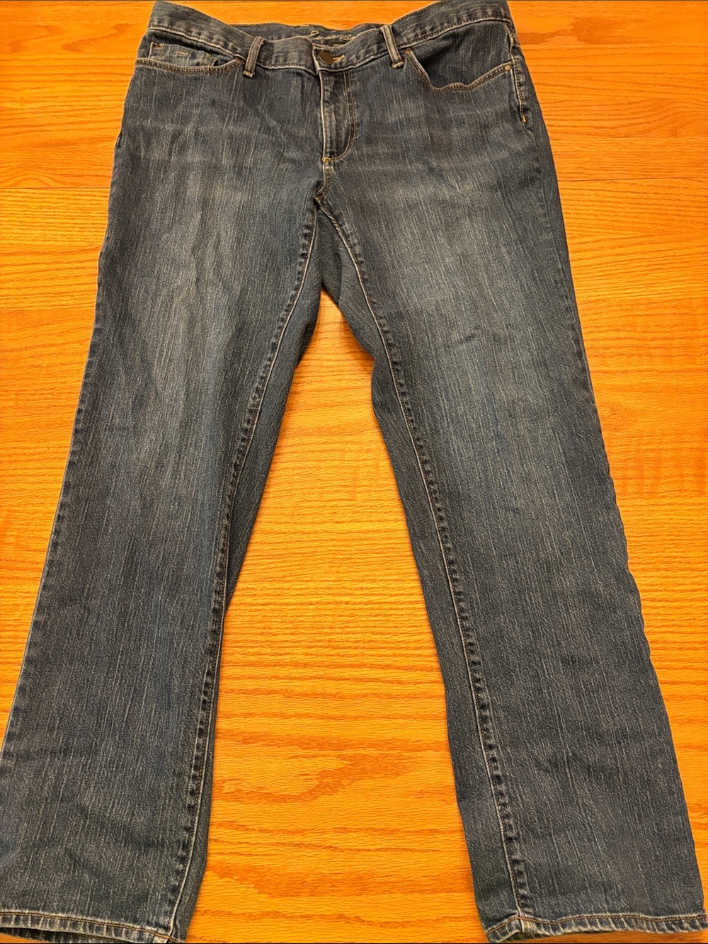 Eddie Bauer Washed Blue Denim Relaxed Boyfriend Jeans
